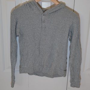 American Eagle Henley Long Sleeve Top With Hood